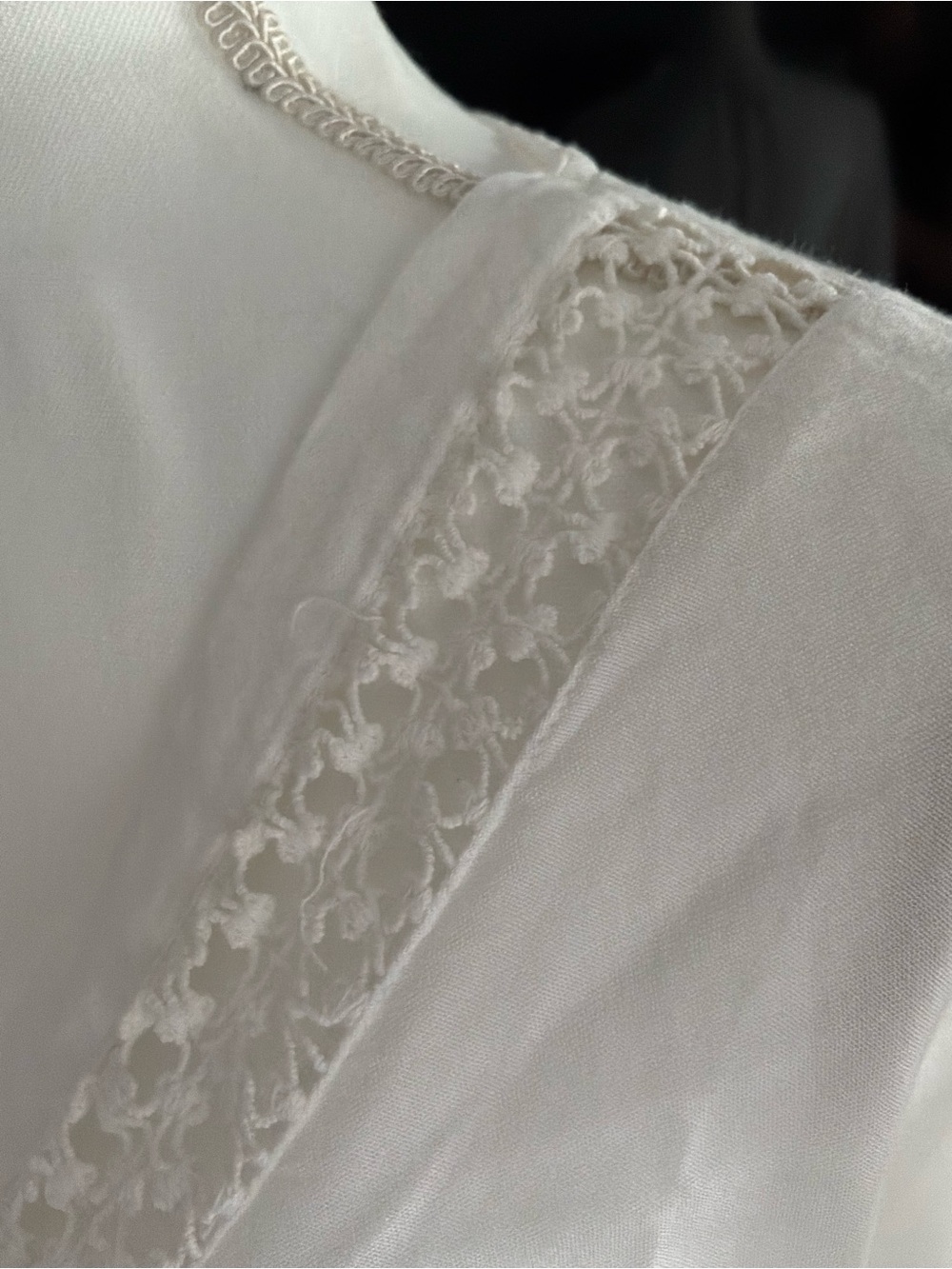 White Lace-Trim Beach Pool Swim Coverup - Picture 4 of 10